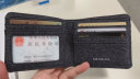 稻草人（MEXICAN）男士帆布短款钱包商务手包休闲多卡位大容量卡包实用年轻款零钱包 B款黑色（牛津布内里） 实拍图