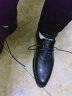 蜻蜓牌男士皮鞋牛皮商务正装休闲青年尖头鞋增高英伦增高系带男鞋 1019黑增高 42 实拍图
