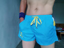 SEOBEAN新款男士运动健身短裤训练跑步裤轻薄速干马拉松短裤男子三分裤子 天蓝色 M 实拍图