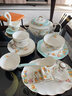 碗碟套装家用现代轻奢乔迁礼物盘子碗盘组合高档景德镇骨瓷餐具 【70件套装】消毒柜/洗碗机可用 实拍图