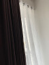 金蝉 窗帘免打孔窗纱现代简约北欧卧室客厅阳台伸缩杆窗纱简易帘 丝缕-白色【含伸缩杆】 适用宽2.1-2.6米窗帘1.8*2.4两片 实拍图