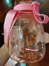 DFIFAN网红水杯女可爱大容量吸管杯学生运动水杯夏天便携塑料杯子成人包包杯双饮杯高颜值少女大肚杯子 粉色（1300ML+贴纸+杯刷+吸管刷 ） 实拍图