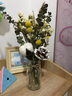 爱满（AIMAN） 玫瑰尤加利干花花束客厅玄关摆件ins北欧风拍照道具diy插花送礼 白罗兰棉花花束 无瓶 实拍图