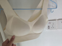 莫代尔无痕内衣女小胸聚拢提拉收副乳防下垂胸罩运动美背心式无钢圈文胸 奶白【单件装 提拉聚拢】 M 【推荐95-110斤】 实拍图