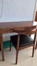 嘻气小户型实木书桌卧室床边学习桌单人学生家用儿童书桌书房简易靠墙 胡桃色单桌+椅子 100*40*75cm 实拍图