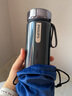 飞利浦（PHILIPS）随行电热水杯便携迷你烧水杯316不锈钢内胆电热杯保温杯 【星夜黑】烧水杯恒温款 350ml 实拍图
