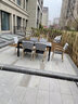 藤朝家具（Teng chao jia ju）铝合金户外桌椅套装庭院桌椅组合防锈室外院子露天台休闲桌椅 标准款：6椅+160CM拼花桌 升级铝合金框架+塑木面板 实拍图