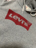 Levi's【情侣同款】李维斯2024春夏连帽卫衣oversize落肩LOGO印花 灰色0008 S 实拍图