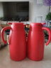 苏泊尔（SUPOR）保温壶家用玻璃内胆保温暖水壶热开水瓶红色结婚用陪嫁一对 胭脂红一对（304不锈钢）2L 实拍图