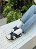 COZY STEPS可至女士24夏季新款轻氧Lite夹心鞋舒适休闲圆头平跟透气轻薄凉鞋 曜石黑 38 晒单实拍图