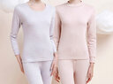 AB内衣女士保暖舒适纯色内衣40S精梳纯棉女单件秋衣中领秋裤保暖套 藕粉【裤子】 3XL 实拍图
