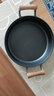 典匠铸铁锅双耳平底锅家用老式生铁煎锅加厚生煎烙饼30cm 30木柄双耳煎锅 实拍图