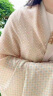 CHANEELR & KARITH夏季丝巾办公室空调披肩女外搭薄款外套披巾时尚防晒棉麻毛毯两用 奢雅小香 晒单实拍图
