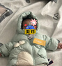 巴拉巴拉童装婴儿羽绒服冬季宝宝短款外套儿童上衣可爱萌男童女童 粉绿A41416 80 cm 实拍图