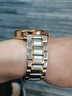 潮熙精钢表带表链适用浪琴阿玛尼天王罗西尼海鸥精工天梭1853卡西欧天王精工依波美度华为钢欧米茄表带 五珠黄金钢带 20mm 实拍图