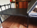 赛森折叠铁艺床家用铁床现代简约钢丝铁架床1.5米双人床硬床1米单人床 加粗加厚黑色铁床80宽 实拍图