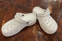 crocs卡骆驰女鞋夏季经典厚底增高云朵洞洞鞋防滑软底耐磨休闲鞋206750 白色(不含鞋花)-100 37 -38(240mm) 实拍图