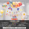 演绎 生日装饰场景布置男女孩桌飘立柱气球儿童宝宝周岁快乐氛围拉旗 实拍图