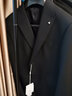 威可多（VICUTU）男士西服羊毛商务正装外套新郎结婚礼服 黑色 180/104C 实拍图