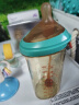奶爸爸（Nicepapa）翻盖奶瓶240ml一岁以上ppsu吸管杯6个月防胀气学饮杯儿童直饮杯 卡扣款-橙 240ml 10月+ 加奶粉袋 实拍图