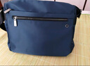莫奈德品牌单肩包男尼龙布横款背包斜跨包多功能休闲男士帆布包 蓝色 实拍图