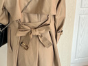 GARNUO卡其色风衣外套女中长款2025春秋季新款高级感小个子薄款休闲大衣 卡其色 XS【80-100】 实拍图