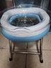 安善坐浴盆带凳男女痔疮免蹲孕妇产后护理熏蒸私处泡药月子洗屁股神器 透明盆+不锈钢带靠背+手动冲洗器 实拍图
