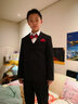 ELPA儿童西装男童小西服套装中大童花童礼服钢琴演出服男孩春秋韩版 黑平驳领5件套: 4件套+马甲 150 码 身高145-150cm 重72-80斤 实拍图