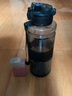 康知缘（KANGZYUAN） 运动水杯大容量水瓶杯子男女健身水壶户外骑行车载便携太空杯 黑色透明（1500ML） 实拍图