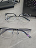 芝雅雨童锦程同款痞帅近视眼镜可配度数全框男款斯文理工男超轻金属镜架 【祖师爷】黑银框【推荐】 高清1.67防蓝光镜片【备注度数】 实拍图