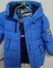 雪中飞【蓄热】童装儿童羽绒服男童女童纯色中大童拼接羽绒服浅蓝120cm 实拍图