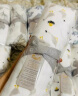 nest designs四层纱布大方巾浴巾盖毯包被多功能婴儿宝宝四季通用 轻羽白色S码（含小方巾） 实拍图
