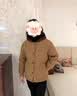 俞兆林（YUZHAOLIN）妈妈装秋冬装宽松棉服2025新款加绒外套女休闲加厚棉袄中老年女装 咖色 XL （建议100斤-115斤以内） 实拍图