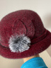 途尊（kingtrip）老人秋冬帽子女仿水貂全卷边盆帽中老年妈妈保暖老太太圆顶礼帽 酒红色 可调节 实拍图