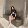 彪马（PUMA）百搭休闲短袖T恤男女情侣LOGO春夏印花运动上衣532279 黑色-01 L (180/100A) 实拍图