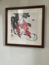 紫腾随轩齐白石装饰画新中式客厅背景墙面挂画卧室饭厅餐厅水墨虾壁画 藤萝 40*40cm红木色实木框 实拍图
