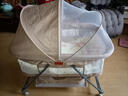 HAIZIJIA婴儿床多功能摇篮新生儿婴儿床哄睡神器哄娃式可折叠旅行宝宝bb床 卡其色+蚊帐 实拍图