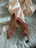百丽红色水钻婚鞋女仙女细高跟鞋单鞋A1A1DCQ3 红色 36 实拍图