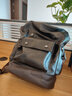 花迹（HUAJI）时尚潮流牛皮背包男士双肩包真皮男包韩版休闲旅行背包软皮质书包新款男包 黑色 实拍图