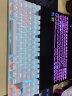 狼蛛（AULA） F3001无线蓝牙机械键盘87键有线游戏电竞吃鸡专用电脑笔记本办公平板手机小型便携 三模-银白蓝光青轴 实拍图