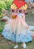 安妮优儿（Anneyol）汉服女童秋款2025新款古风连衣裙女孩唐装儿童超仙古装裙子春秋 粉红色 160 实拍图