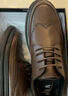 海澜之家HLA皮鞋男布洛克透气商务休闲鞋子男HAAPXM1EAV069 棕色44 实拍图