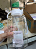 雄泰（XiongTai）大容量塑料杯耐高温男士运动健身水壶女学生军训大容量水杯 白色1700ml+贴纸 实拍图