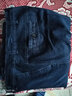 俊欣鸟中老年牛仔裤男秋冬厚款高腰深档宽松弹力免烫直筒休闲爸爸长裤子 深蓝色+深蓝色【秋冬厚款】 34 【2尺7腰围】 实拍图