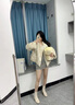 达芙妮马丁靴女切尔西短靴秋冬加绒2024新款法式粗跟复古英伦风瘦瘦靴 米色【单里】 38 实拍图