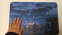 先机小牛 小号鼠标垫二次元男女生护腕键盘垫办公桌面电脑游戏动漫订制垫办公鼠标垫游戏鼠标垫动漫鼠标垫 夜空思索 370mm*250mm*厚2mm 实拍图