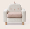 源氏木语实木抱抱儿童沙发动物造型小沙发迷你宝宝椅 小鸡儿童沙发(浅灰+浅粉) 58cm 实拍图