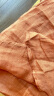 衣典零一（LEDIALYI）2024夏季女装新款高级感休闲洋气中年棉麻衬衫女短袖亚麻衬衣上衣 橘色 XL（建议133-148斤） 晒单实拍图