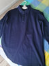 罗蒙含桑蚕丝长袖T恤男士POLO上衣冰丝弹力体恤衫打底衫男装 藏青 XL  实拍图