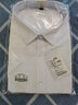 沂伦赫夏季薄款短袖衬衫男加肥加大码宽松肥佬商务休闲半袖胖子纯色衬衣 白色 4XL (建议200-220斤) 实拍图